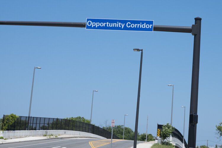 The Opportunity Corridor, connecting I-490 to University Circle, is due to be completed in 2021.