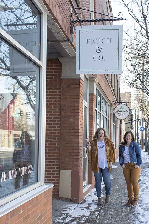 <span class="content-image-text">Julia Gramenz and Abbey Markiewitz of Fetch & Co. boutique</span>