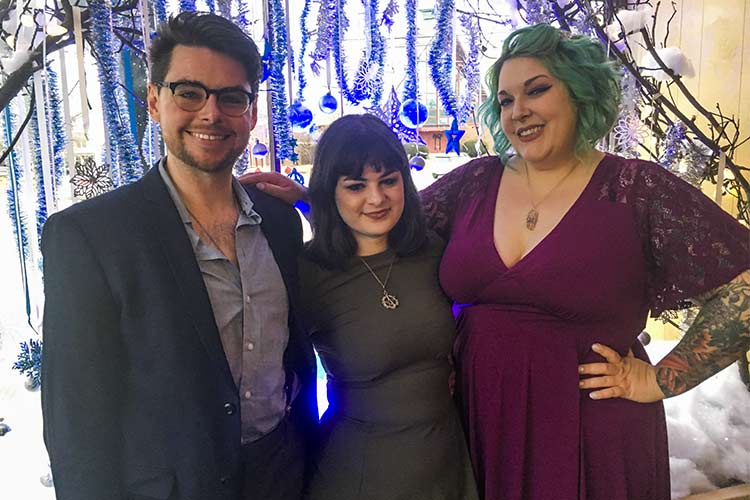 Jonathan LeStat, director of strategy, Marleigh McVeigh and Jessica Oktober, co-founders of the Cleveland Area Paranormal Society