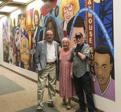 Gary, Laura and Bill Barrow, who is the director of the Special Collections room and the Cleveland Memory Project.