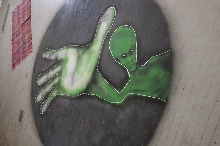 La Cosecha Galeria floor mural