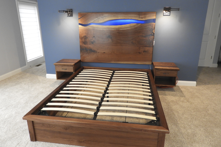 Epoxy Bedframe and Bedside Tables