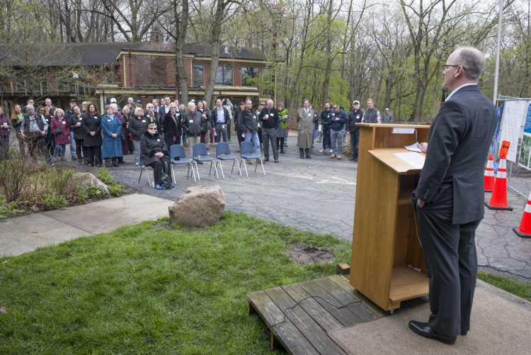 Nature Center at Shaker Lakes capital improvement construction project groundbreaking event