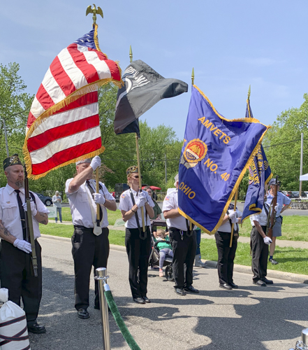 The Color Guard honors the Pepinrivera family