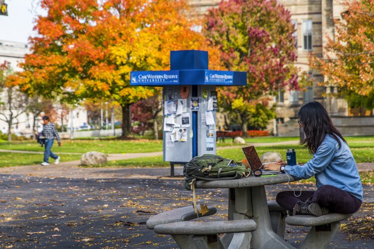 The campus of the Weatherhead School of Management at Case Western Reserve University in Cleveland.