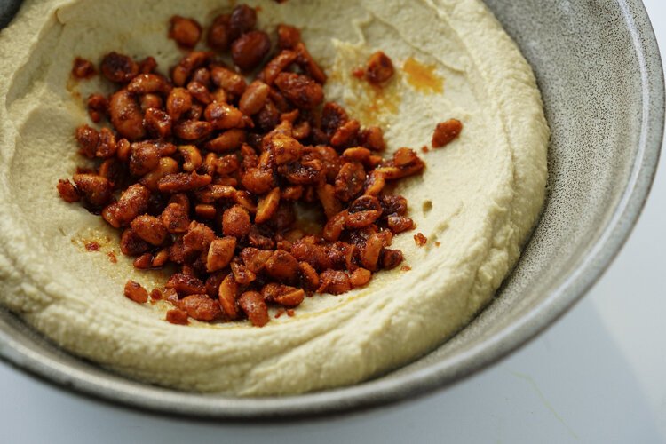 Harissa Peanut Hummus