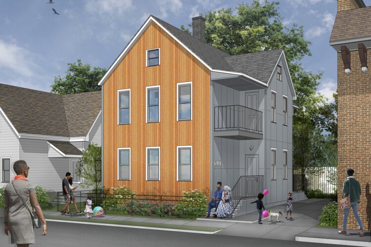 This rendering shows the plan for 6401 Bonna Ave. in Cleveland's St. Clair-Superior neighborhood.