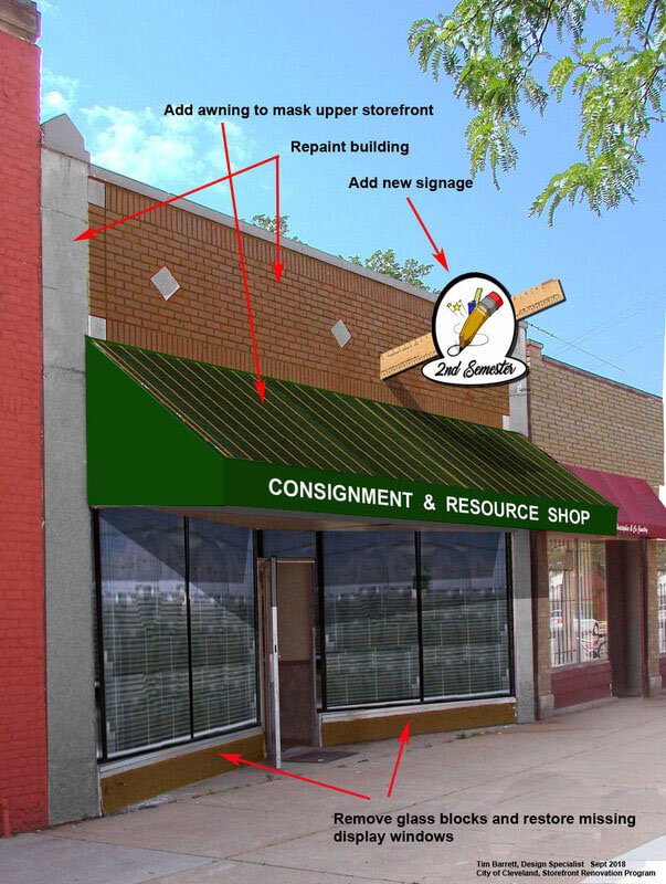 Monica Grays has ambitious plans to renovate the front of her Collinwood resale shop.