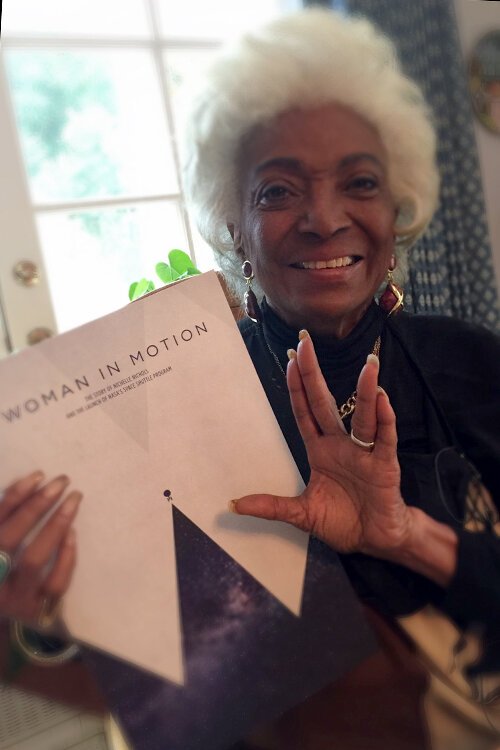 <span class="content-image-text">Through Nichelle Nichols’ consulting firm, Women in Motion, she helped recruit 8,000 men and women for the Space Shuttle program, including the first women, African-Americans, Asians and other minorities.</span>