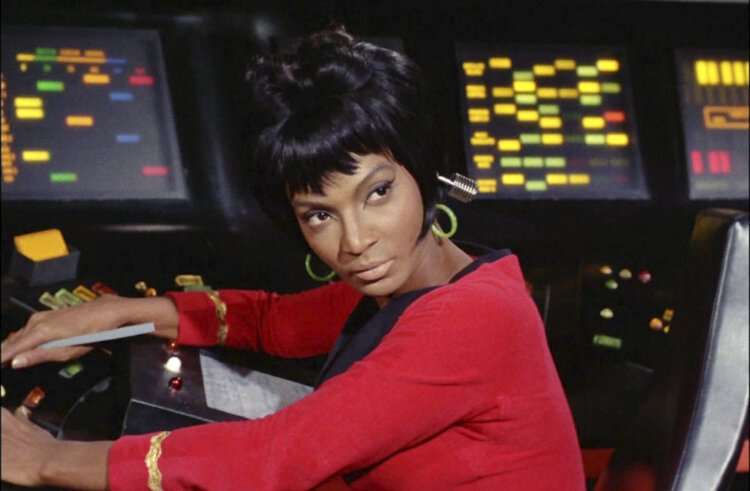Nichelle Nichols is famous for her portrayal of “Star Trek” character Lt. Nyota Uhura, communications officer aboard the starship Enterprise.