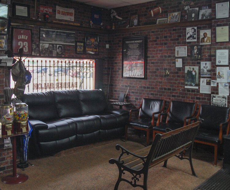 The inside of the Rose of Sharon Barber Salon