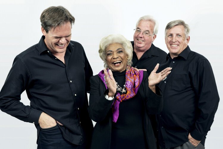 Director Todd Thompson with Nichelle Nichols, David Teek and Tim Franta of Woman in Motion.