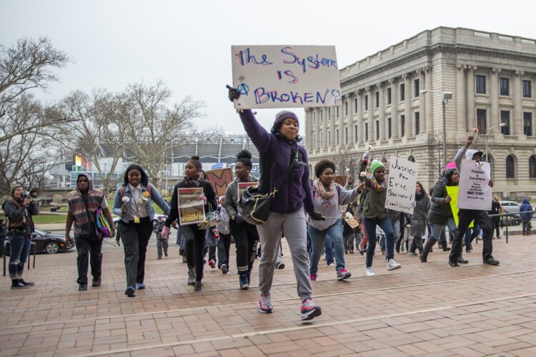 <span class="content-image-text">Black Lives Matter protest in Cleveland</span>