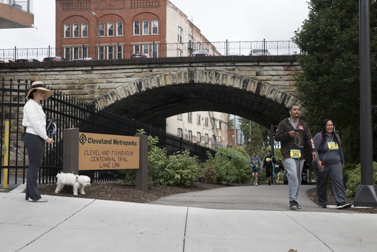 The 2018 version of the Centennial Trail 5K run/walk winds along the Cleveland Foundation Centennial Lake Link Trail in the Flats.