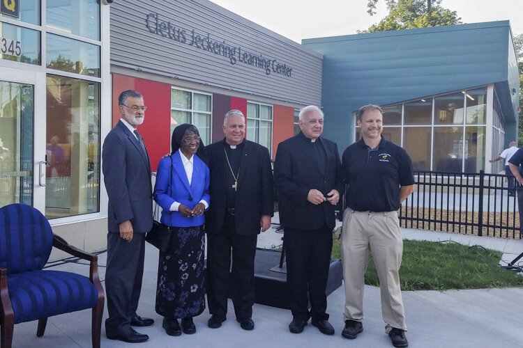 <span class="content-image-text">An Aug. 20 ribbon-cutting ceremony drew dignitaries to St. Adalbert Catholic School.</span>