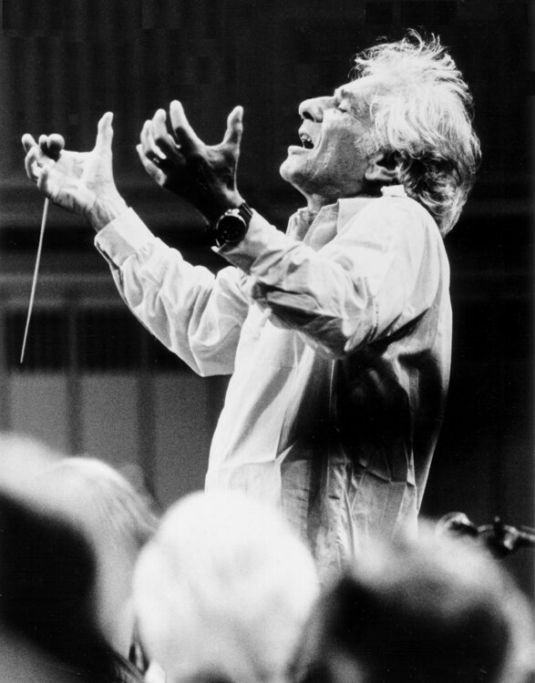Leonard Bernstein conducting.