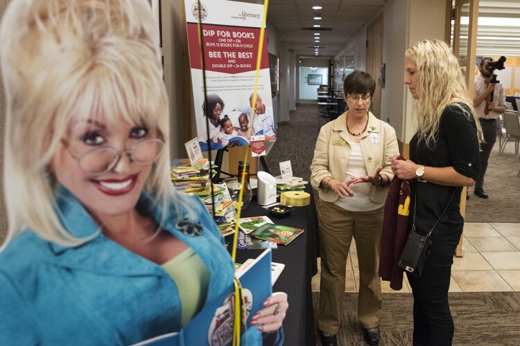 Joan Sperl describes the Literacy Cooperative’s partnership with the Dolly Parton Imagination Library.