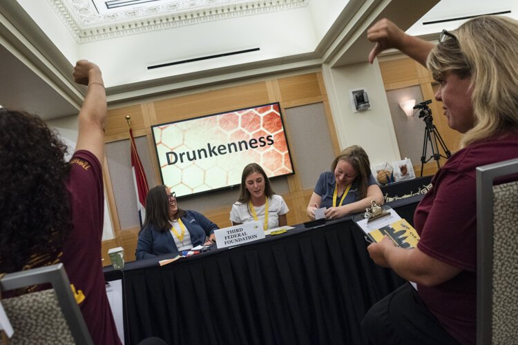 The Third Federal team gets a thumbs down for misspelling "drunkenness."