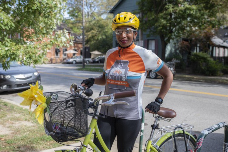 Deltrece Daniels, outreach coordinator at Bike Cleveland.