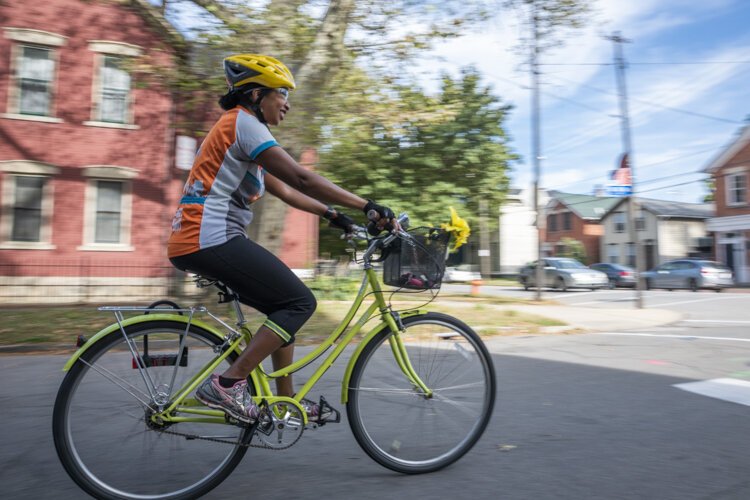 Deltrece Daniels, outreach coordinator at Bike Cleveland.