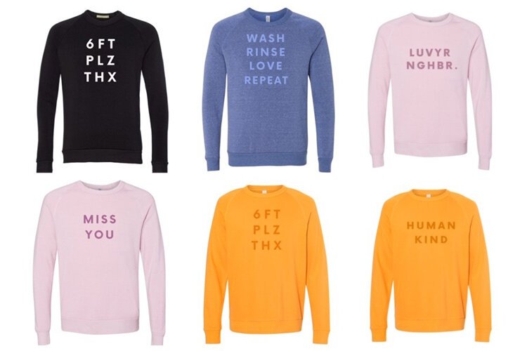 Yellowcake Shop has also teamed up with marketing agency Citrus Social to debut a line of “Quarantine Sweaters”.