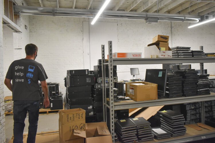 <span class="content-image-text">PCs for People’s warehouse for devices that will be recycled or reused.</span>