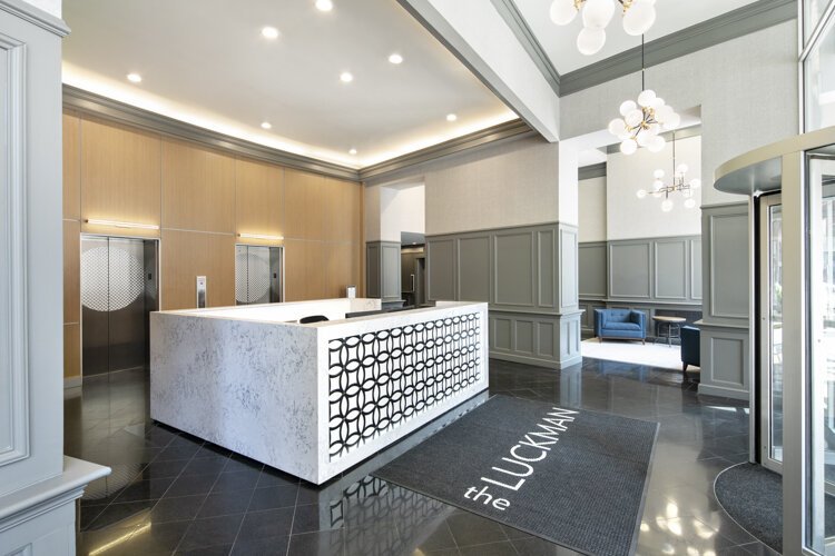 The lobby of the Luckman