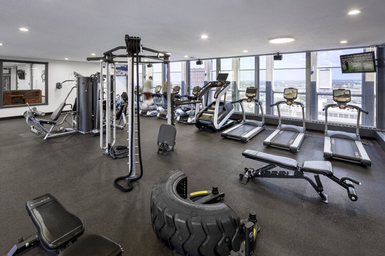 Workout room at the Luckman