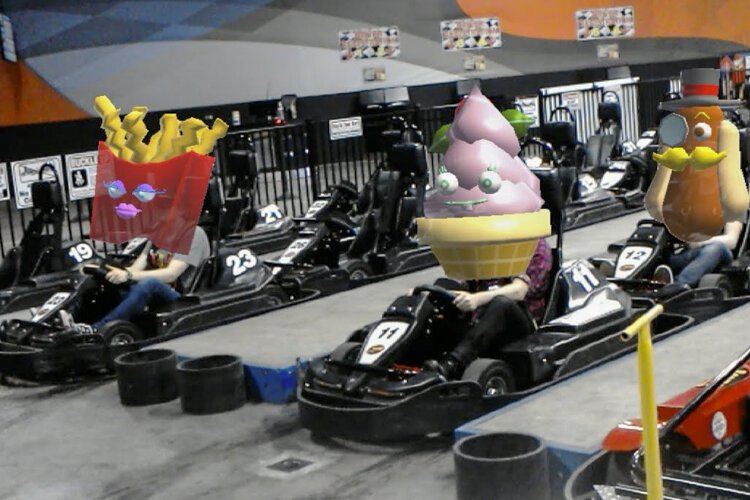 Go-karting enters a new dimension with augmented reality technology.