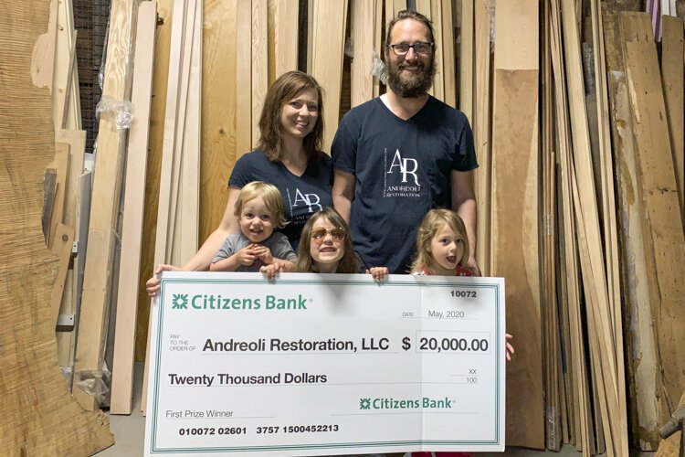 Andreoli Restoration recently won an award from Citizens Bank as a Community Champion