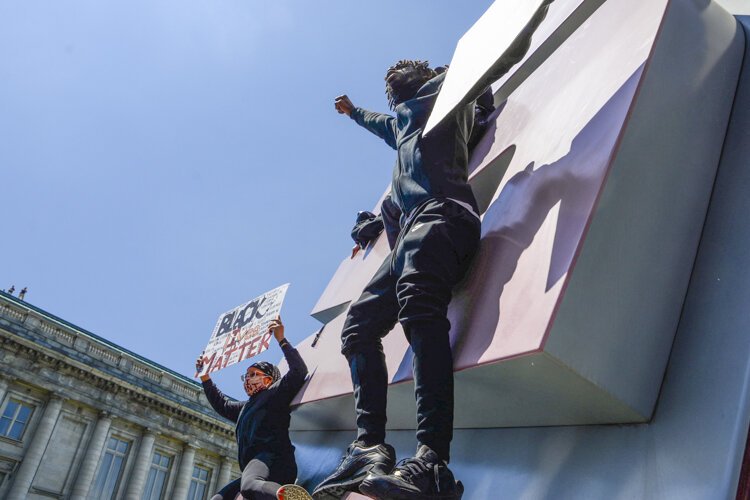 I Can't Breathe" Justice for George Floyd! protests in Cleveland