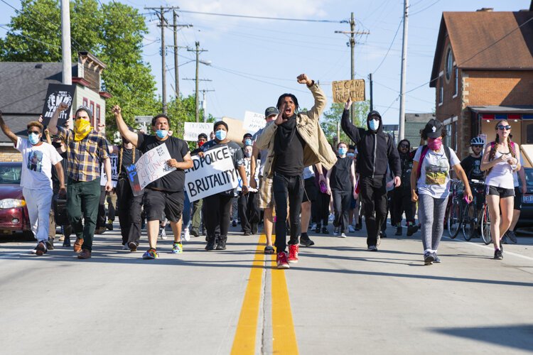 More than 1,500 people gathered outside the Cleveland Police Second District Precinct on June 6, 2020 to demand justice for Desmond Franklin, the 22-year-old man who was shot and killed by an off-duty police officer in April.