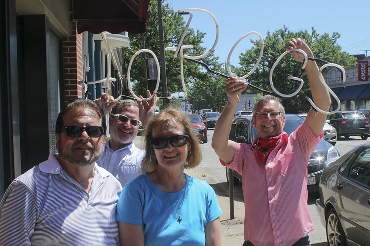 Tom and Loretta Sorma (front left), Dwight Kaczmarek and Tim Yanko