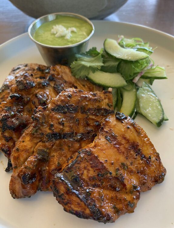 <span class="content-image-text">Peruvian chicken with aji verde sauce</span>