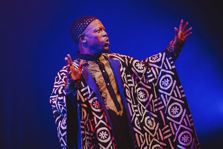Karamu performers rehearsing for the Juneteenth event performance.