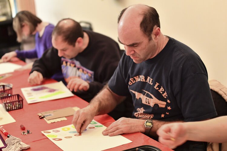 Beck Center clients in the art therapies program.