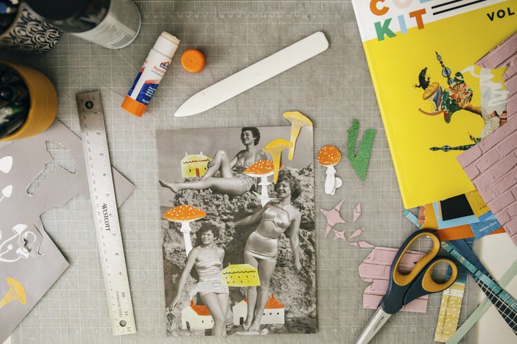 Free Period Press Collage Kit