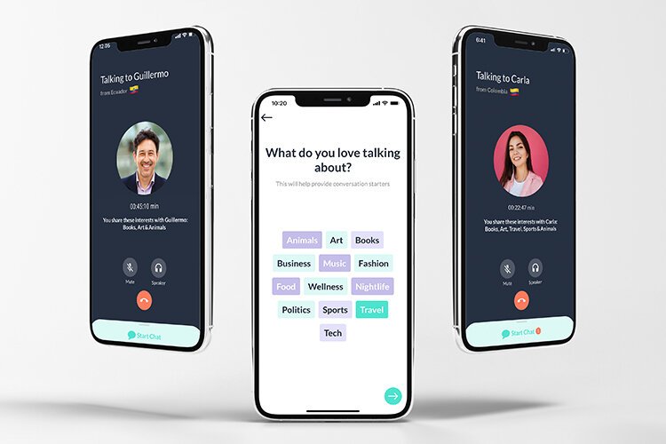 The Time2Talk app allows U.S. and Canadian residents access to real-life tutoring with native speakers all over Latin America.