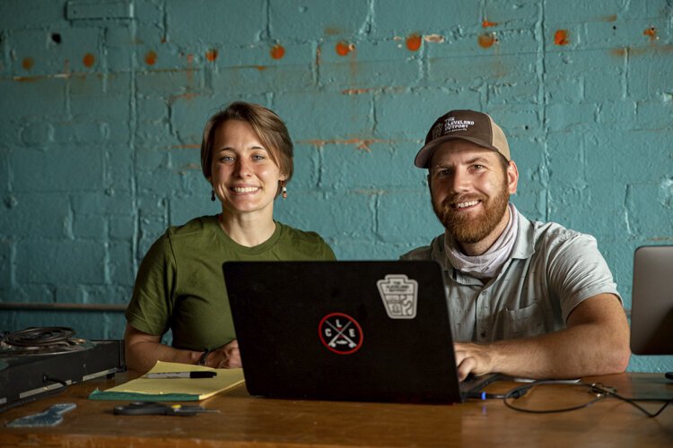 <span class="content-image-text">Hannah Kelling and Josh Scott of The Cleveland Outpost.</span>