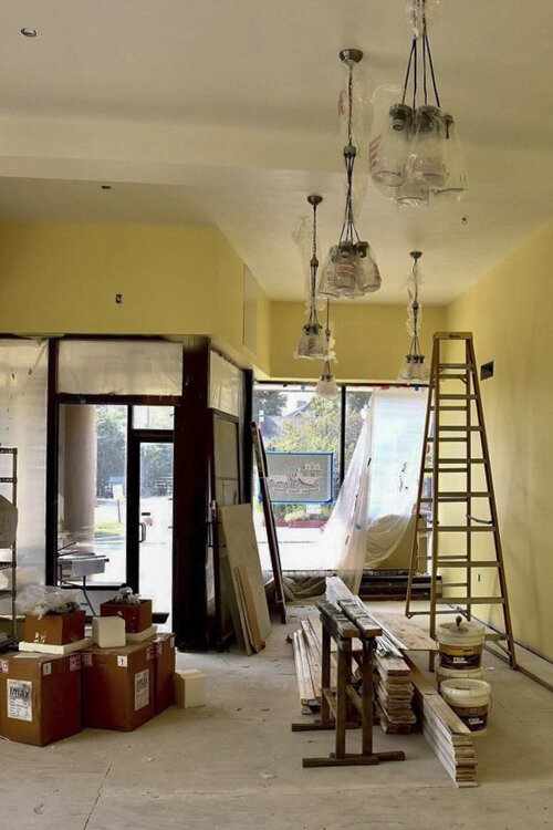 The Marchant Manor Cheese Shop under construction.