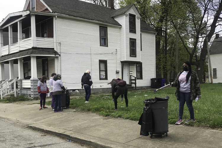 The Walk of Love was paired up with a spring cleanup of the neighborhood.