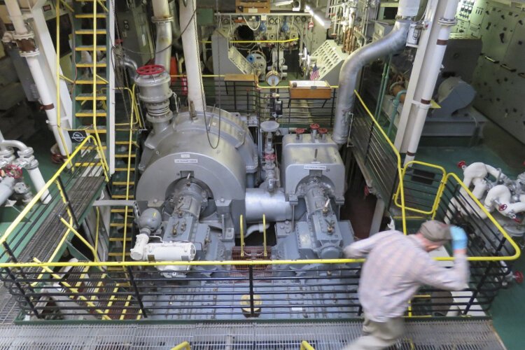 The engine room of the Mather