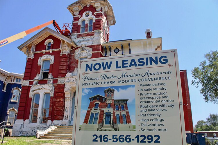 About 100 yards to the east of the Cook-Bousfield mansion, owners of the historic Rhodes mansion also plan to rehab for use as apartments.
