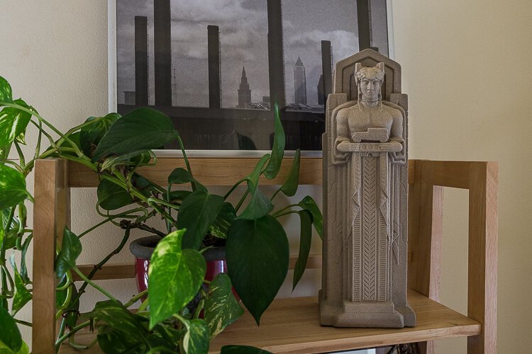 Cleveland Traffic Guardian statue replica by Bob Perkoski