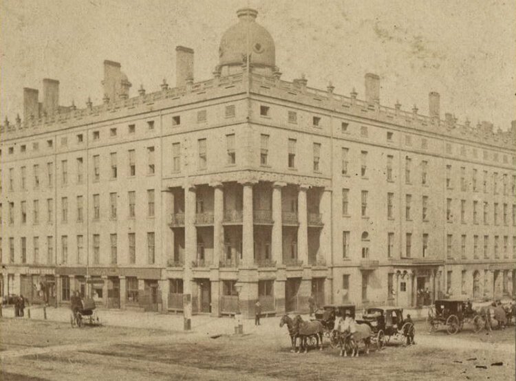 Weddell House on corner of W. 6th and Superior .