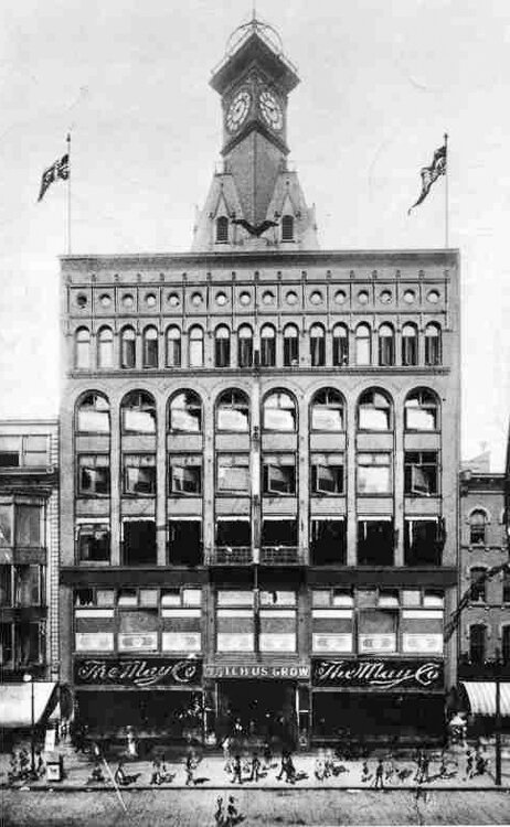 Old May Co., 1899 The original Cleveland May Company was located in the old E.R. Hull & Dutton Company dry goods store on Ontario Street near Public Square.