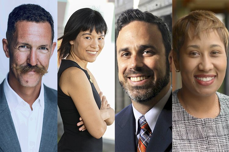 Keynote speakers for ULI’s Building the 21st Century: The Future is Now virtual symposium.  L – R) Ben Hammersley, Debra Lam, Gabe Klein and Tawanna Black.