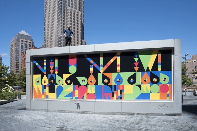 From 2020 Leandro Castelao café art wall mural sponsored by LAND studio.