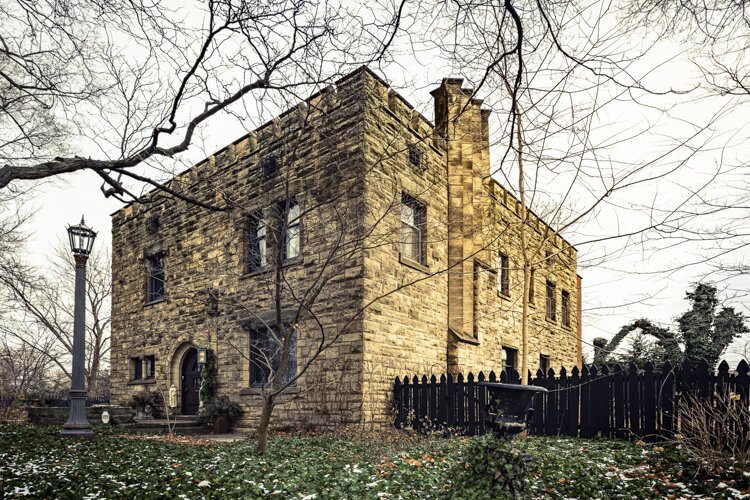 Schweinfurth’s own residence survives on East 75th Street between Chester and Euclid Avenues
