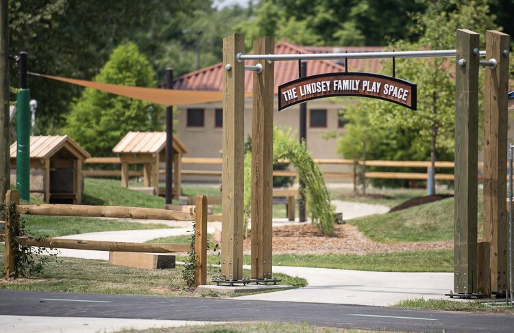 The new "Lindsey Family Play Space" playground at Upper Edgewater